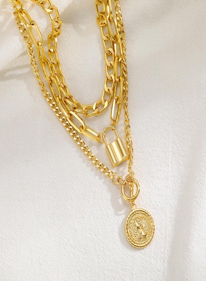 JAVARNV Chunky Gold Necklace Layered Necklaces for Women Stackable Statement Necklace Punk Jewelry Fashion Accessories - Image 5